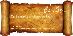 Csizmadia Szederke névjegykártya